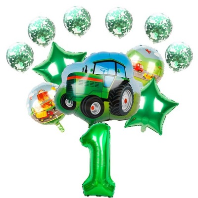 12 sztuk balon zielony traktor zaopatrzenie firm j