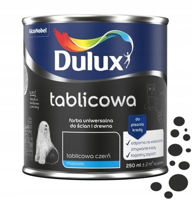 Farba akrylowa tablicowa Dulux 0,25 l czarny mat