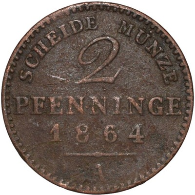 Prusy 2 pfenninge 1864 A