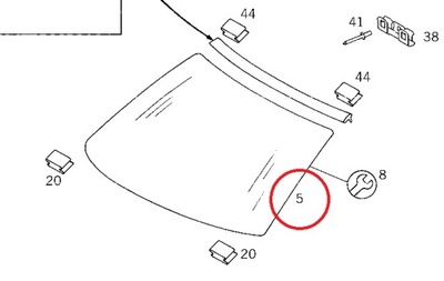 MERCEDES C KLASĖ W202 A2026710310 STIKLAS PRIEKINĖ 