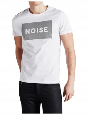 JACK JONES koszulka BIAŁY męski T-SHIRT NOISE + XL