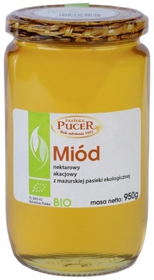 MIÓD NEKTAROWY AKACJOWY BIO 950 g - PASIEKA PUCER