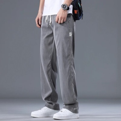 Unvanqu High Quality Tencel Wide Leg Pants Men 202