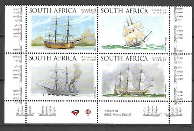 Żaglowiec SOUTH AFRICA 1999 ** Mi 1189-92 (1056)