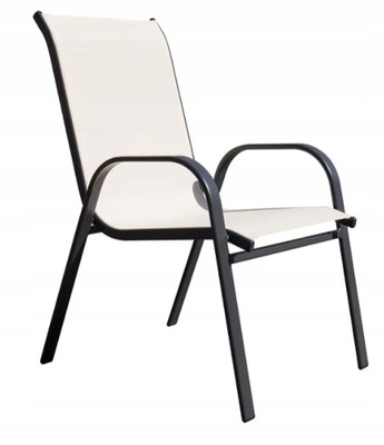 Krzesło stalowe ogrodowe Mirpol Arkadia beżowe