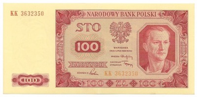 100 Złotych 1 Lipca 1948r Seria KK