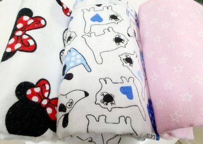 Pielucha flanelowa kolorowa 80x70cm,