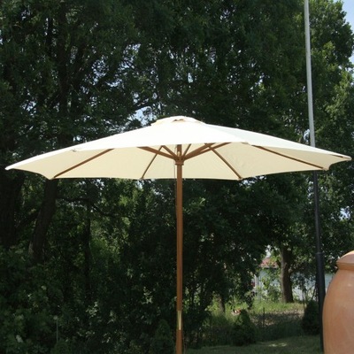 48136 PATIO PARASOL OGRODOWY DREWNIANY SKŁADANY 3M