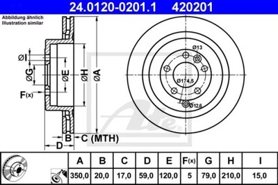 ATE 24.0120-0201.1 ДИСК ТОРМОЗНОЙ