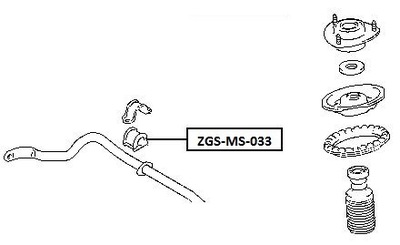 Резиновый элемент стабилизатора перед mitsubishi grandis 2004- фото №1