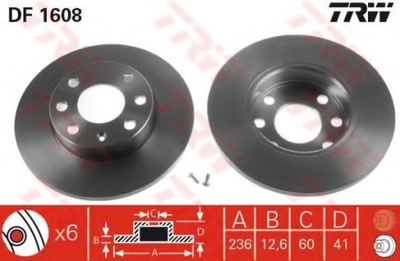 DISCO DE FRENADO PARTE DELANTERA OPEL ASTRA F 1991-  