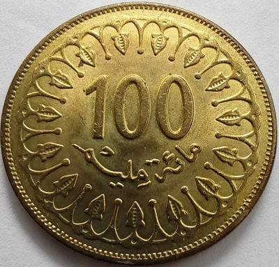 2095 - Tunezja 100 milimów, 1429 (2008)