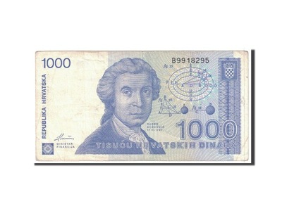 Banknot, Chorwacja, 1000 Dinara, 1991, 1991-10-08,