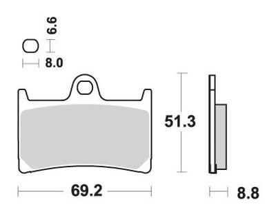 КОЛОДКИ SBS YAMAHA YZF YZF SBS 634DC