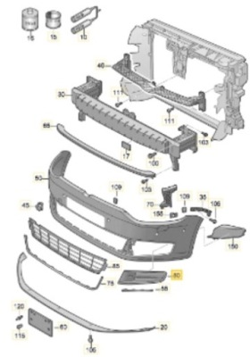 Решётка бампера рамка противотуманной фары хром правая sharan фото №1