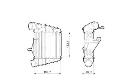Valeo интеркулер vw polo 05- 1,4 1, valeo фото №1