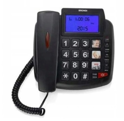 Telefon stacjonarny T5711 BRONDI BRAVO 90 LCD