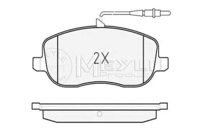 Meyle 025 202 6119/w набір гальмівних колодок гальмівних, гальма дискові фото №1