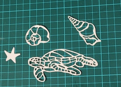 Scrapki papierowe żółw muszelki
