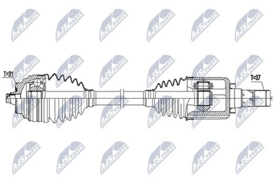 SEMI-EJE DE ACCIONAMIENTO BMW SDRIVE X1 16D 14-, 2 ACTIVE TOU  