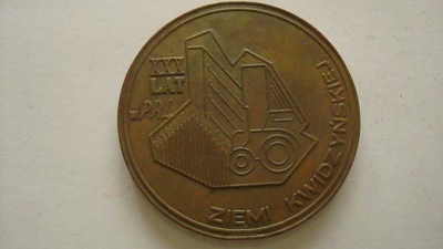 Medal XXX lat PRL Kwidzyn brąz 5cm
