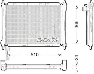 Радіатор води drm46037 denso nissan micra note 1 фото №1