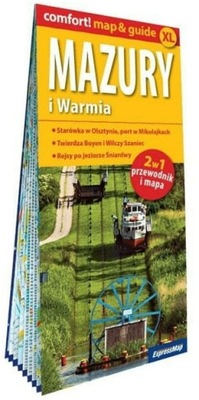 Mazury i Warmia 2w1 Przewodnik i mapa