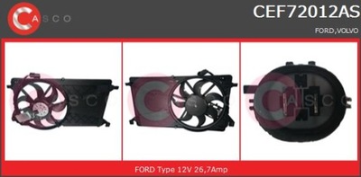 Вентилятори радіатора casco cef72012as фото №1