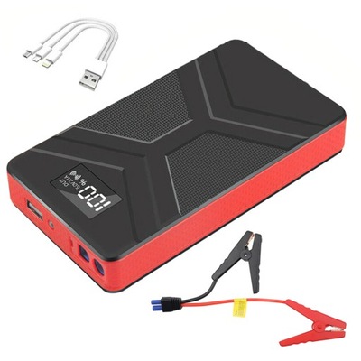 POWERBANK KROVIKLIS JUMP STARTER ROZRUCH BOOSTER ŽIBINTUVĖLIS 30000MAH GNYBTAI 