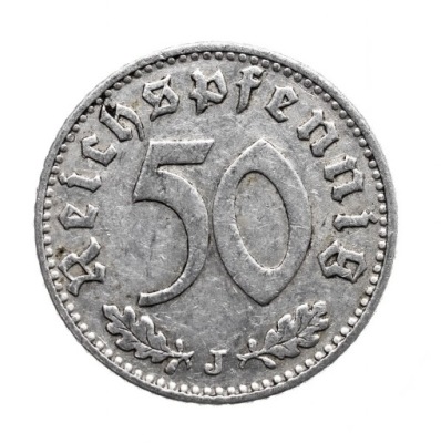 Niemcy, III Rzesza, 50 Reichspfennig 1935 J, Hamburg.