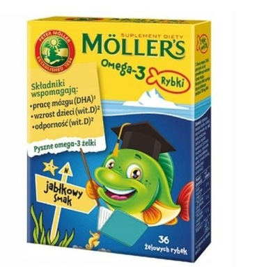 Mollers Omega-3 Rybki jabłkowe żelki 36sz