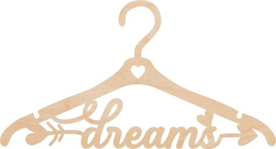 Wieszak personalizowany imię napis - Dreams