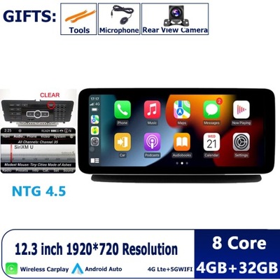 NAVEGACIÓN GPS ANDROID 13 12,3 INTEGRO PARA MERCEDES GASOLINA CLS W218 2011-2018  