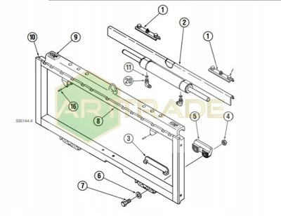 CASCADE SOPORTES SUPERIOR PARA PRZESUWU BOCZNEGO 55F, 55H  