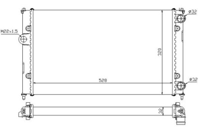 Nissens радиатор двигателя механическая seat cordoba, фото №1