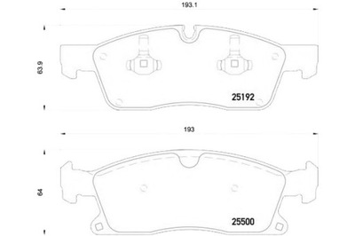 BREMBO ZAPATAS DE FRENADO MERCEDES W166 M-KLASA 11-  