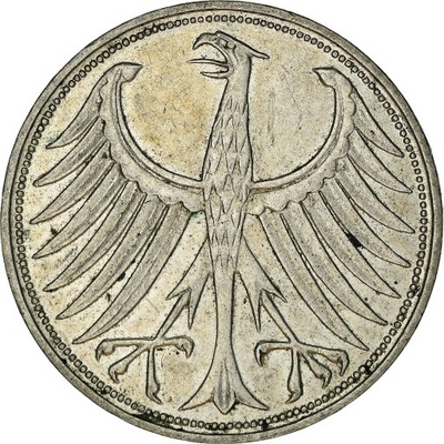 Moneta, Niemcy - RFN, 5 Mark, 1951, Hambourg, EF(4