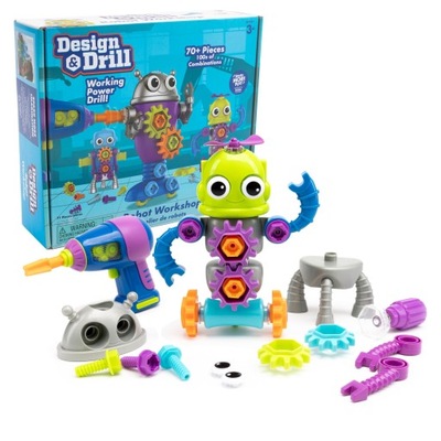 Learning Resources Design & Drill Robot Workshop, Robot Toys for Kids, Kids