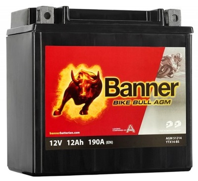 АККУМУЛЯТОР BANNER 12AH/200A 12V P+