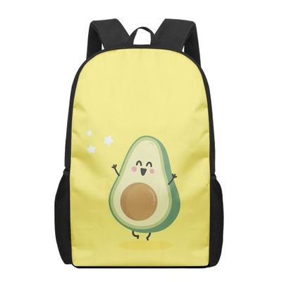 Cartoon cute avocado Print torby szkolne dla chop