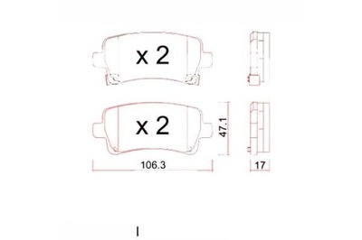 КОЛОДКИ ГАЛЬМІВНІ OPEL INSIGNIA 08- ЗАД ZIMMERMANN