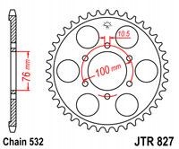 ENGRANAJE PARTE TRASERA JT 43-ZEBY GSX-R 1100 1989-1997  