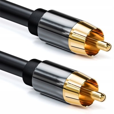 CYFROWY PRZEWÓD KABEL AUDIO COAXIAL RCA/RCA HiFi SPDIF 2x RCA 180cm