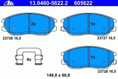 ZAPATAS HAMULC. HYUNDAI TERRACAN 03-06  