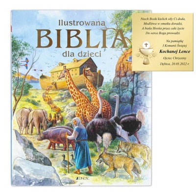 BIBLIA DLA DZIECI PREZENT KOMUNIA CHRZEST GRAWER