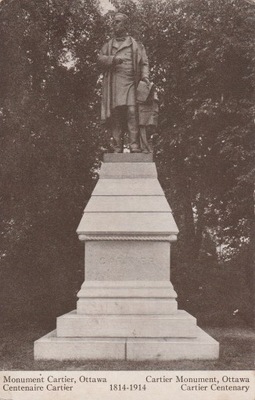 1756.Kanada Ottawa Pomnik Cartier ,Przedwojenna Pocztówka