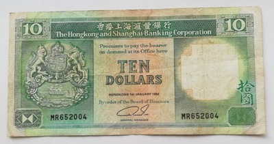 Hong Kong 10 dolarów 1992