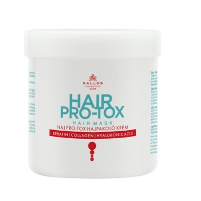 Kallos Hair Pro-Tox Hair Mask maska do włosów z keratyną kolagenem i P1