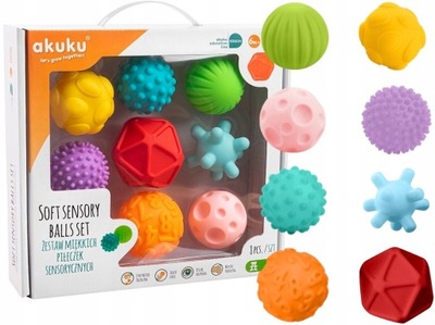 AKUKU PIŁECZKI SENSORYCZNE SENSORY ZESTAW PIŁECZEK