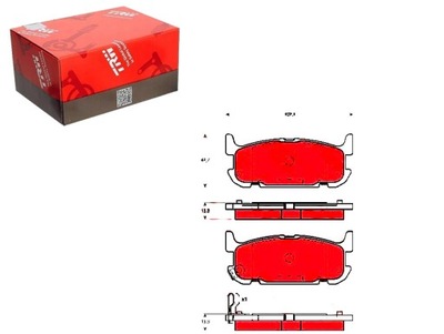Trwgdb3318 комплект тормозных колодок ham. задняя mazda mx-5 ii фото №1